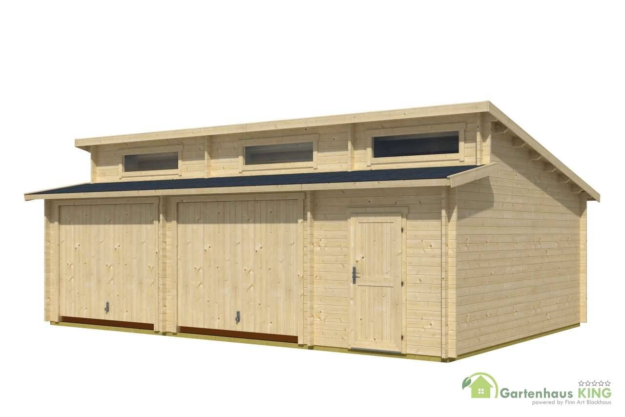 Lasita Maja Holzgarage Hawaii mit 2 Schwingtoren