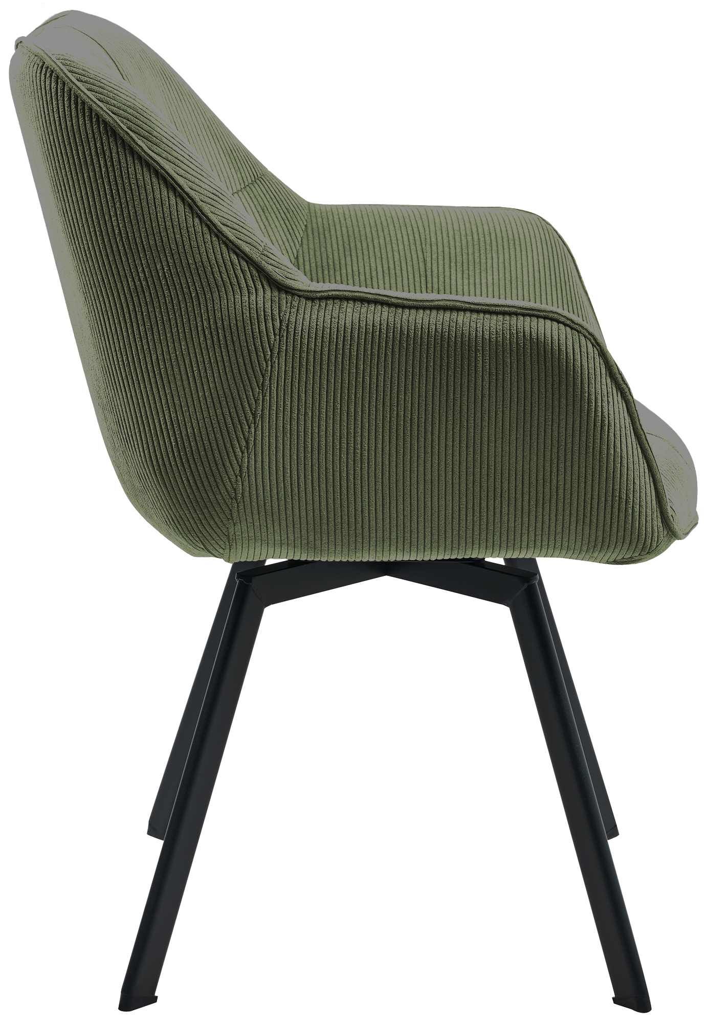 Esszimmerstuhl Jordi Cord, grün