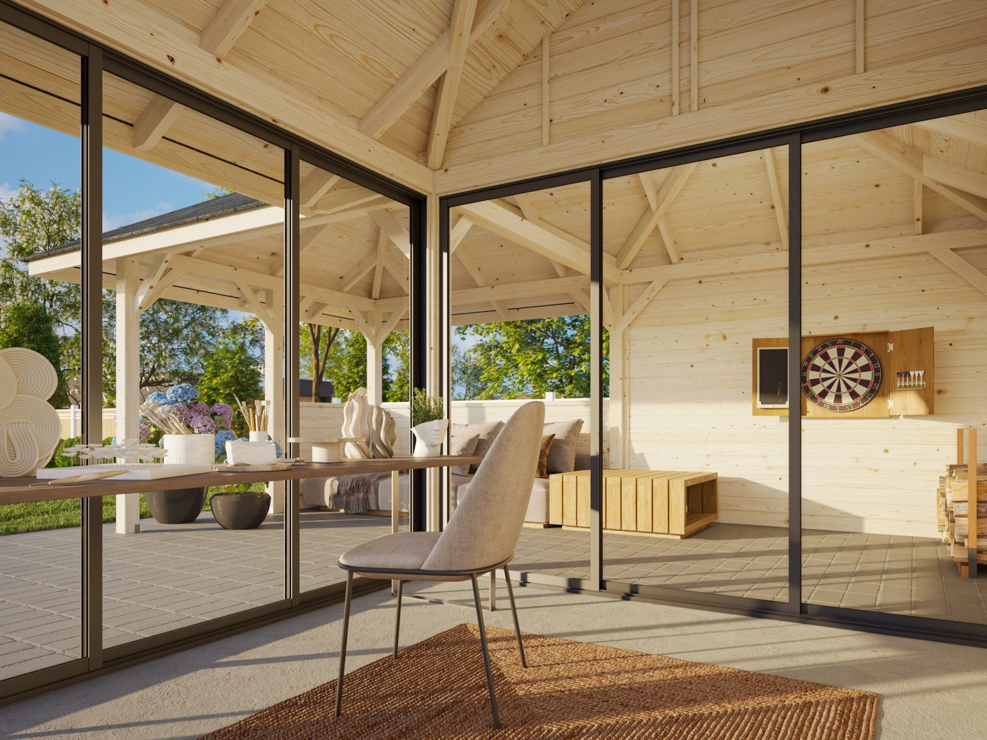 Palmako Pavillon Bianca 24,9 m2 Set 210 Slide