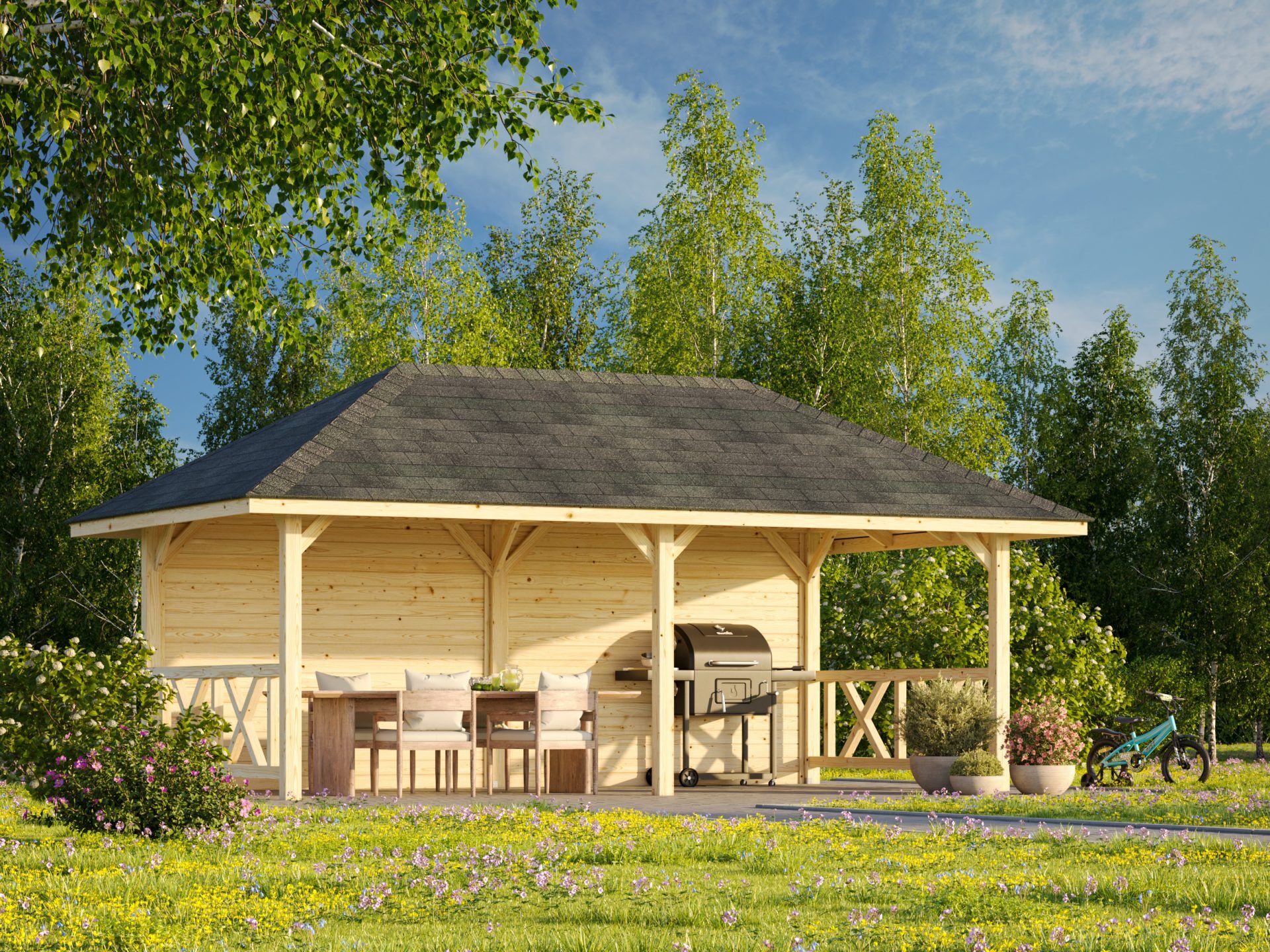 Palmako Pavillon Bianca 16,6 m2 Set 108