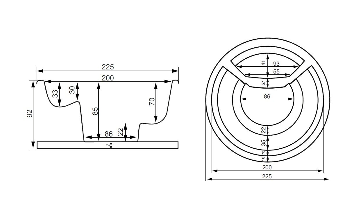 SPANOVA Hot Tub Premium 225 Rund – WPC Badefass mit integriertem Holzofen & Acrylwanne, Gold, V2A Edelstahlofen