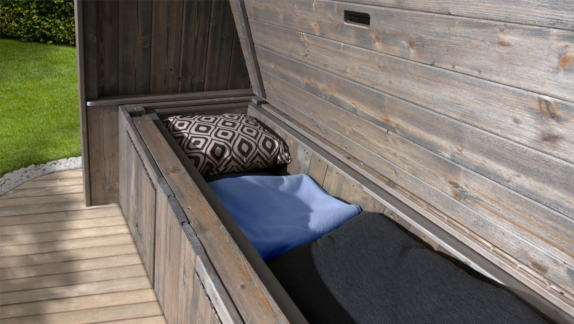 weka Gartenlaube Merano, silbergrau gebürstet