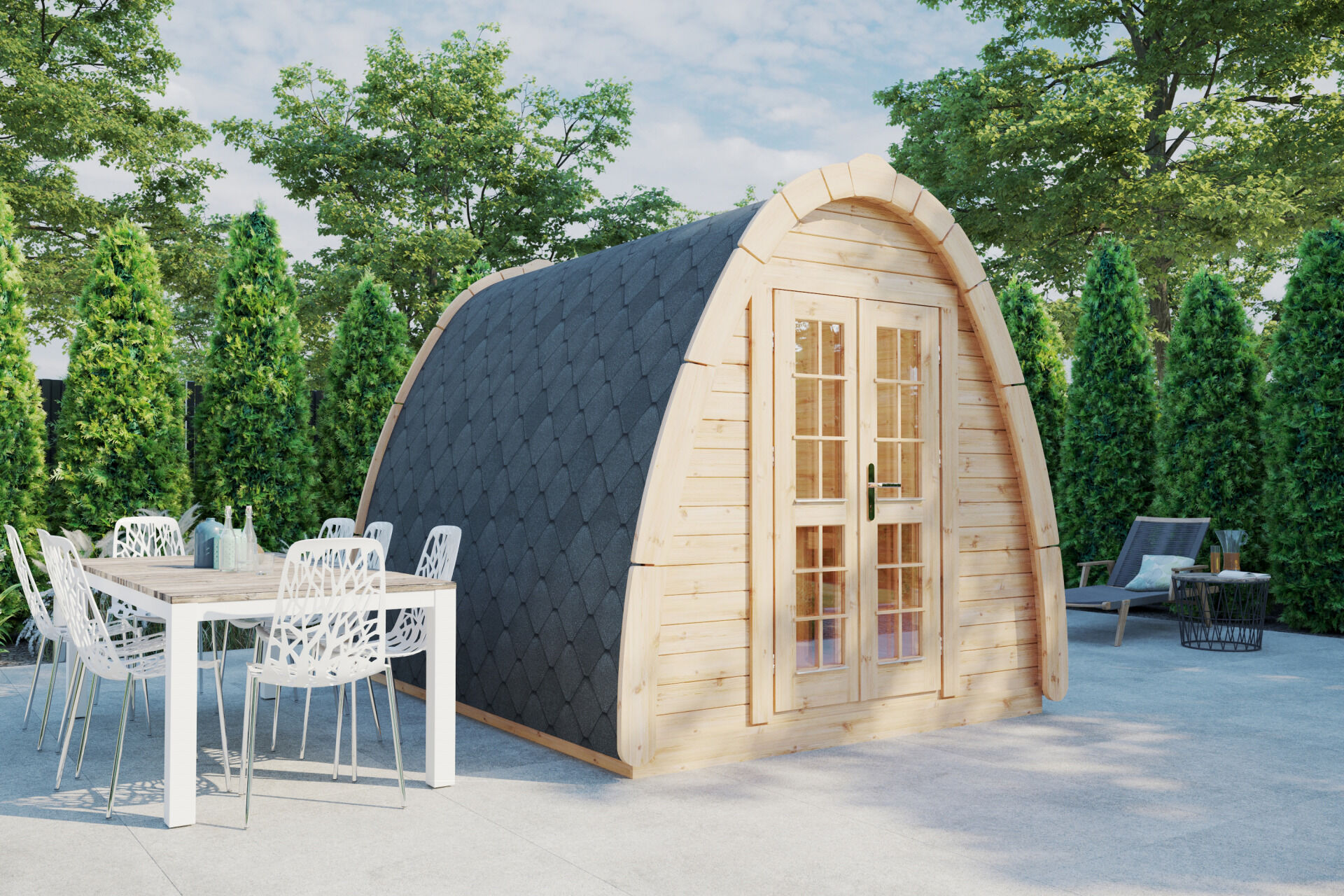 Camping Pod Turku 240x590, montiert