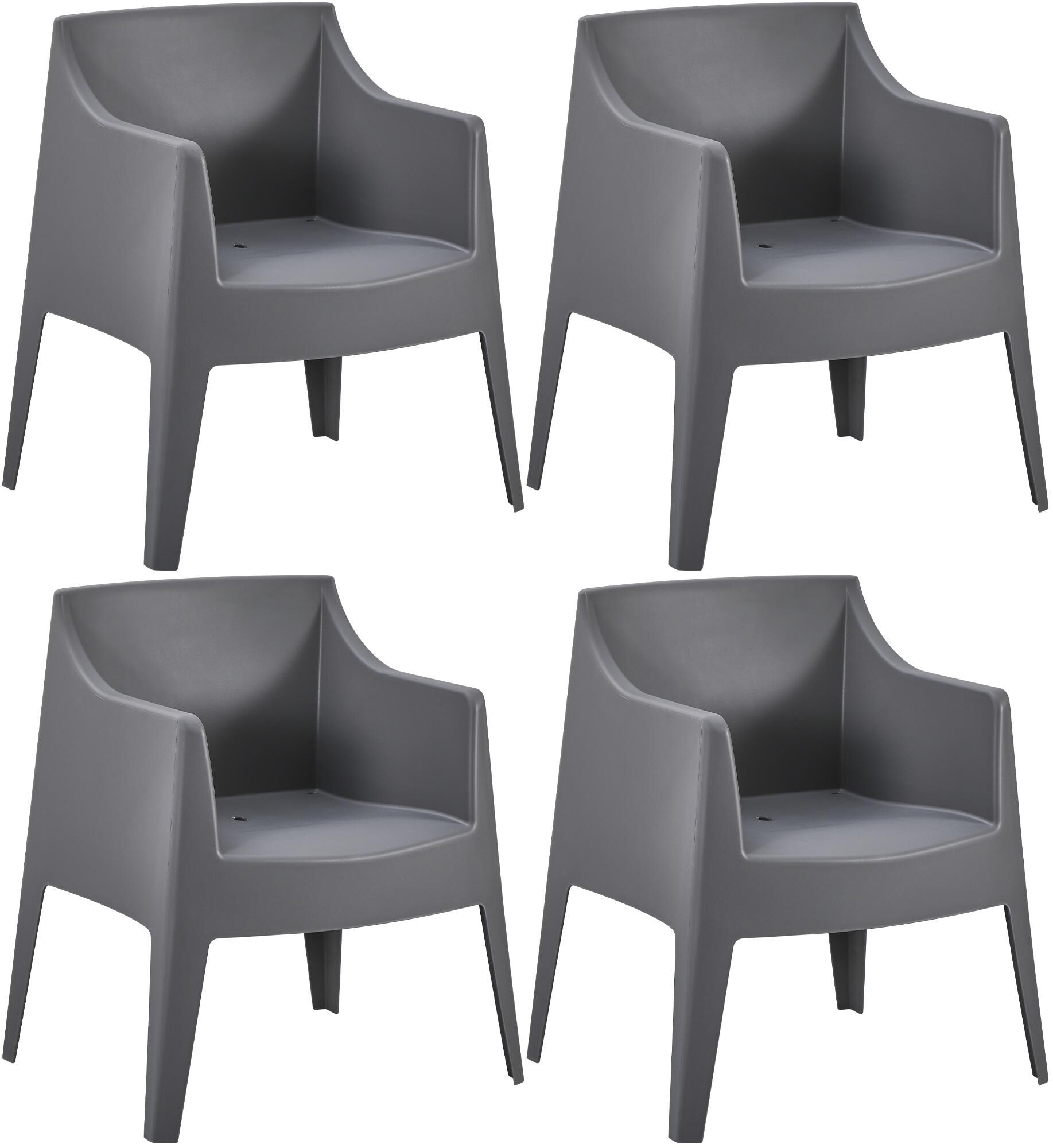 4er Set Stühle Bartal, dunkelgrau