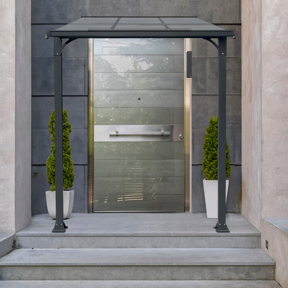 Vordach Haustür CUBIS M - 222 x 150 cm Anthrazit