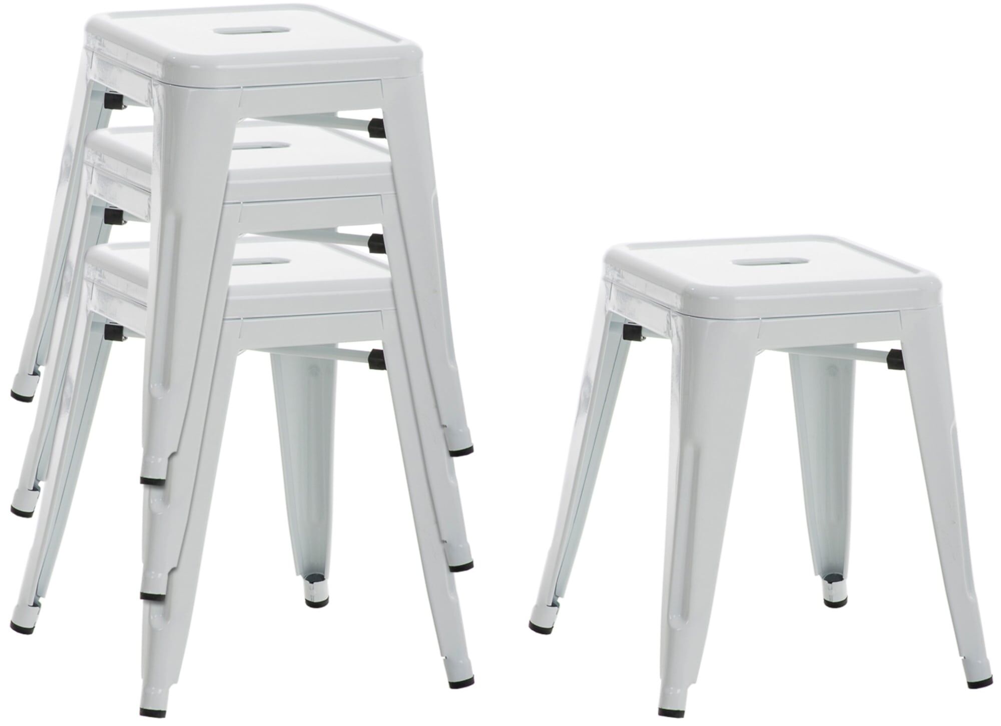 4er Set Hocker Armin, weiß