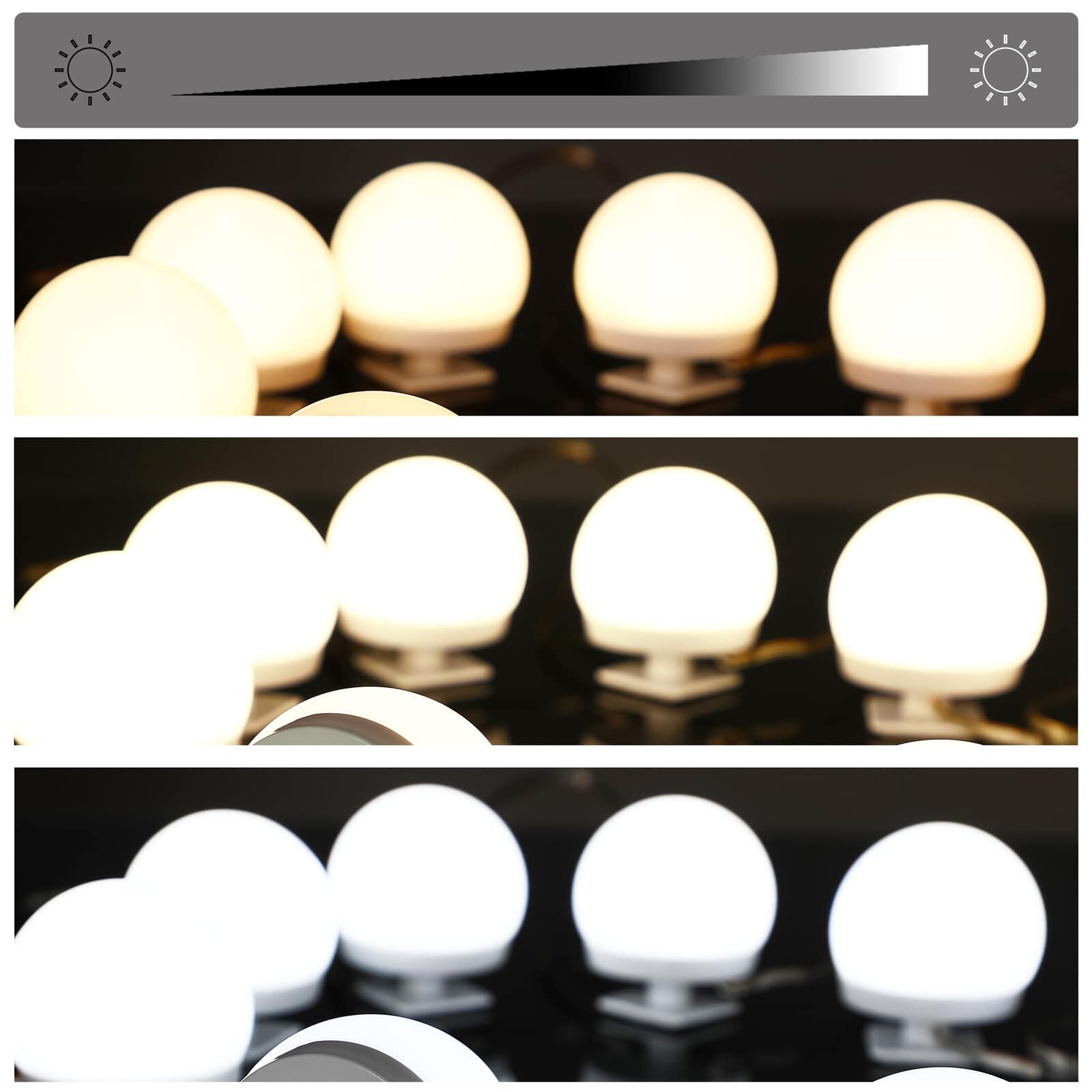 Schminktisch Lucia Weiß 140x110x40cm mit LED
