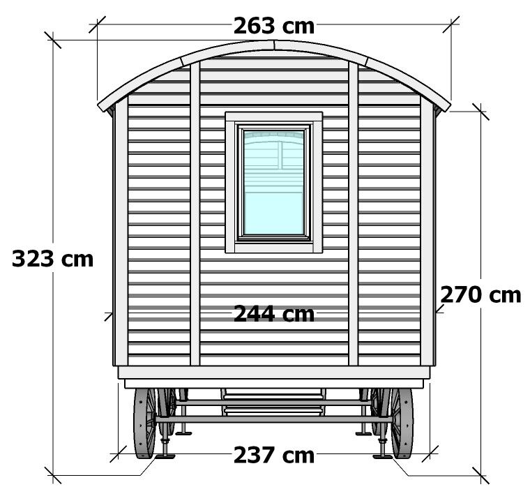 Pipowagen Bauwagen Zirkuswagen Tinyhaus 3,6m