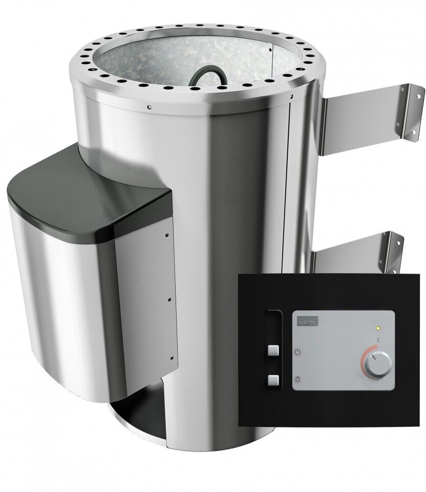 Saunaofen 3,6 kW Plug&Play mit ext. Steuerung Modern und Steinen
