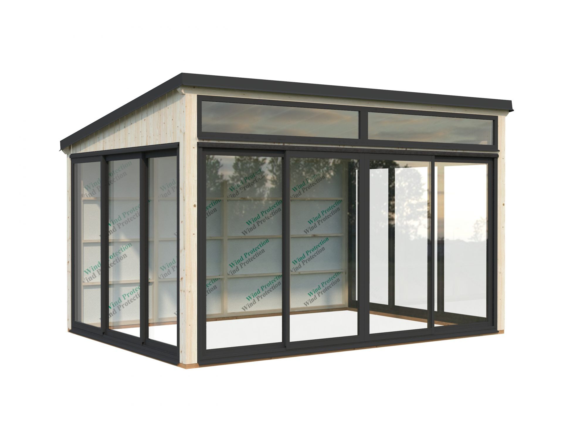Palmako Modernes Gartenhaus Saga 11,6 m² Slide