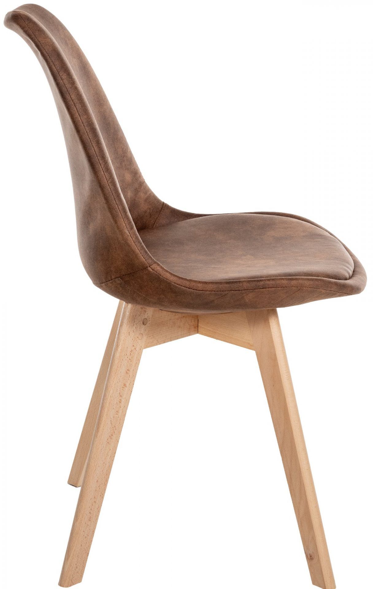 4er Set Stuhl Linares Vintage, braun