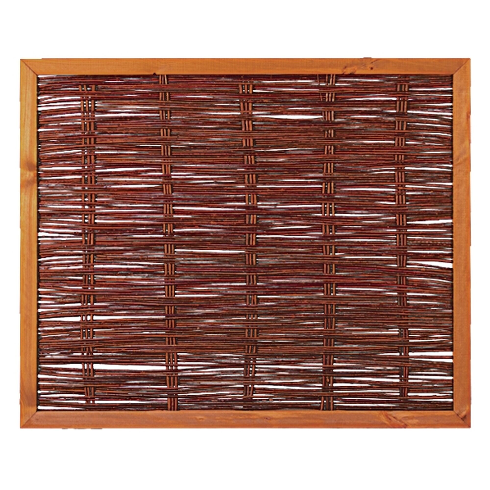 FAKO Weidengeflechtzaun, 120 x 100 cm, mit umlauf. Rahmen