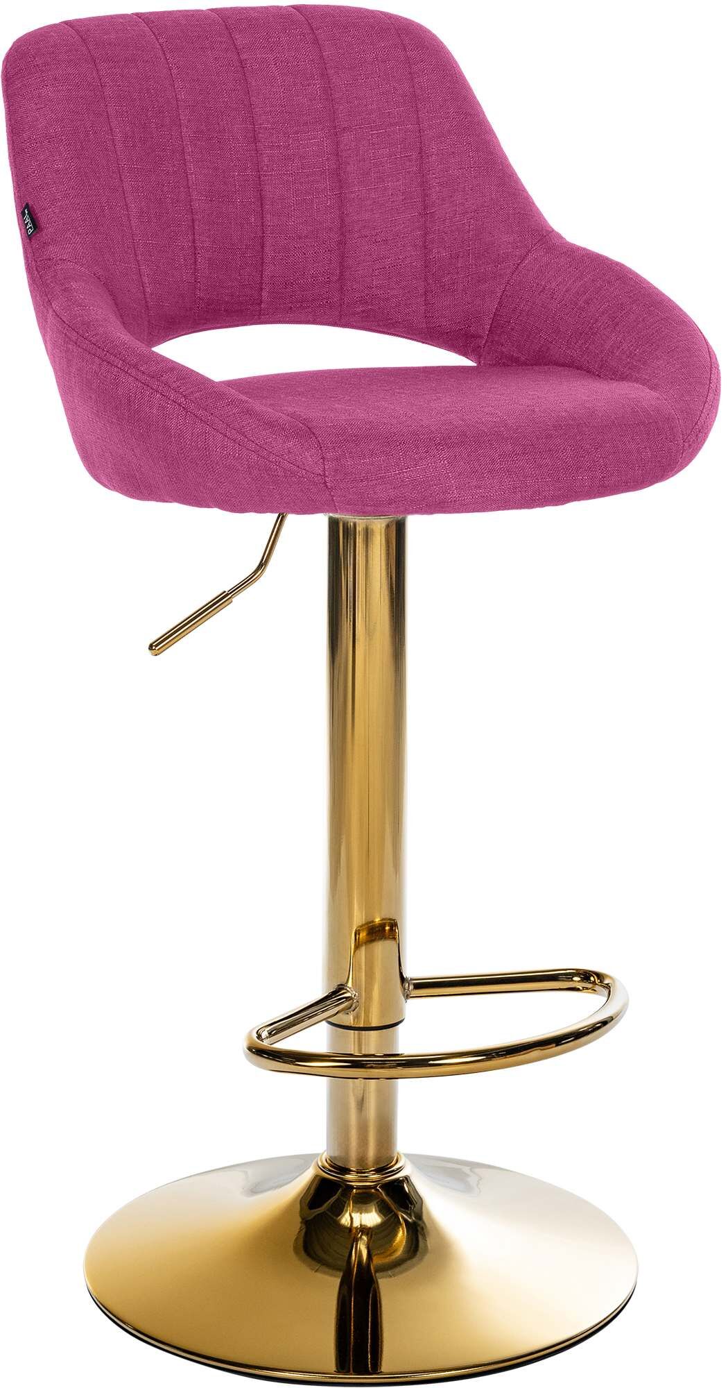 Barhocker Milet Stoff gold, lila