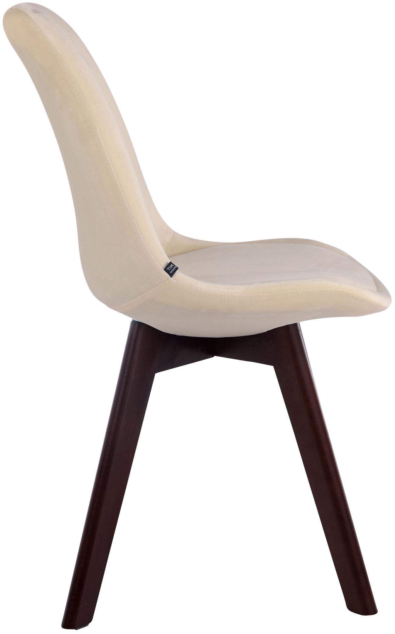 Besucherstuhl Borneo V2 Samt walnuss, creme