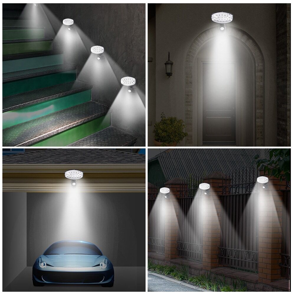 Solar-Wandlampe 15 LEDs mit Bewegungsmelder