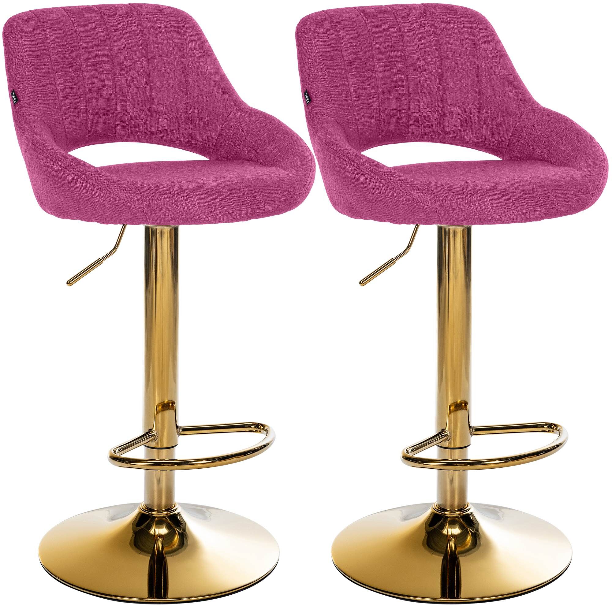 2er Set Barhocker Milet Stoff G, lila