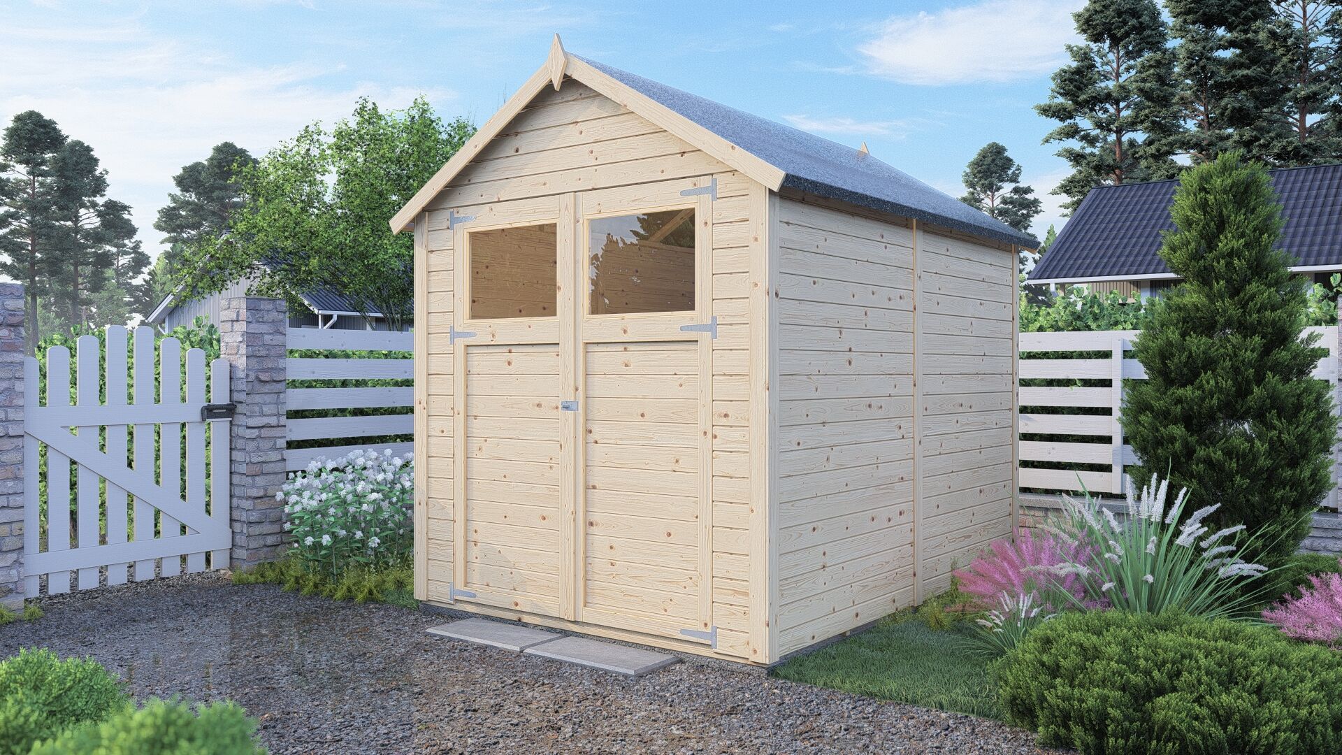 Gartenhaus Sylt 3 naturbelassen 180 x 238 cm