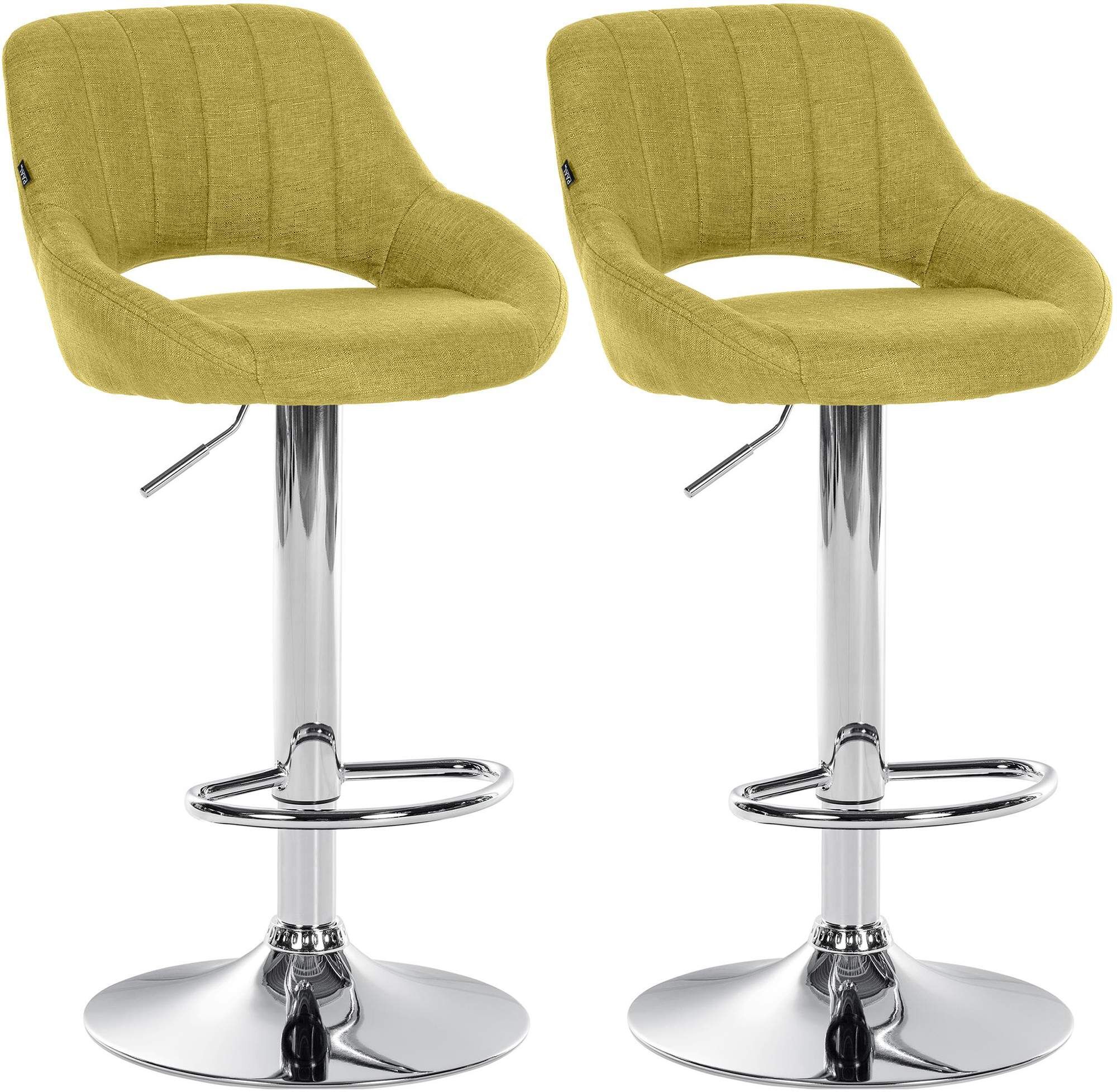 2er Set Barhocker Milet Stoff C, grün