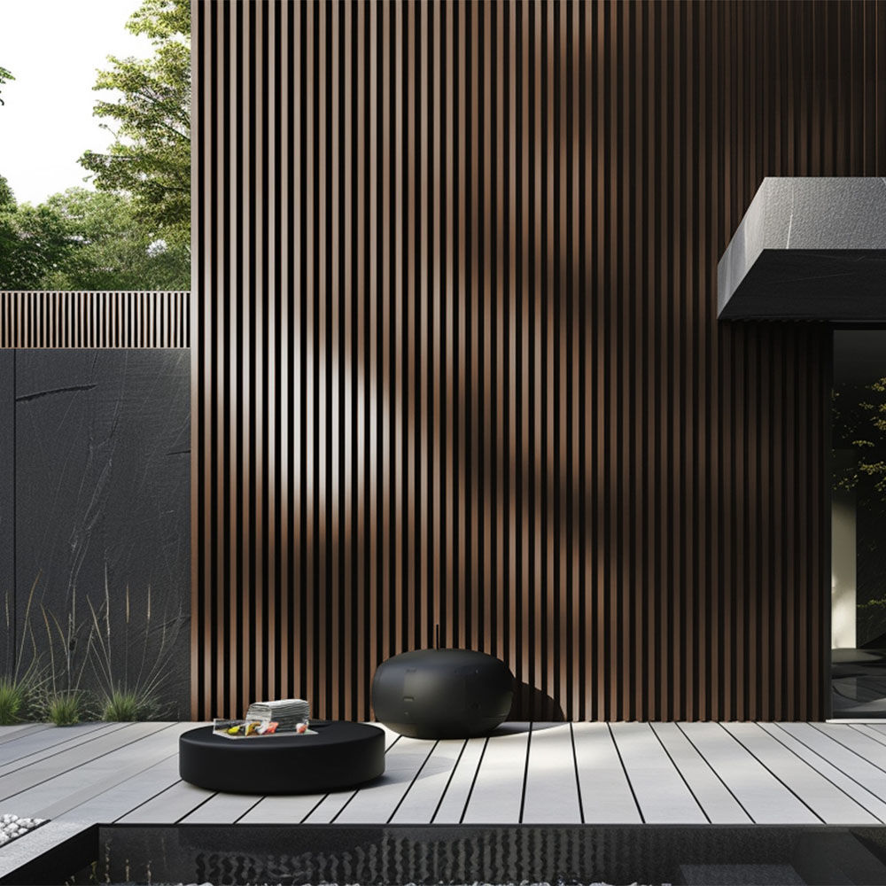 WPC Fassadenverkleidung DUVAR - Nussbaum 10 m²