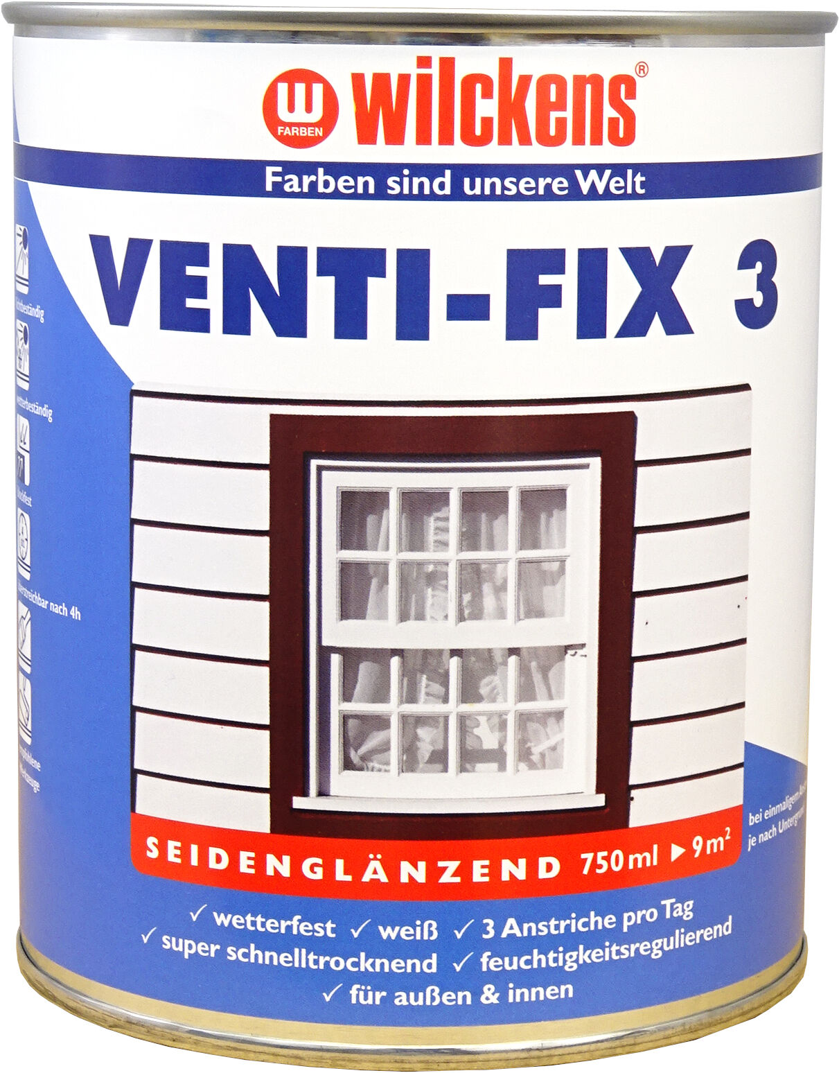 Wilckens Venti Fix 3 Fensterweiss seidenglänzend 0.75l