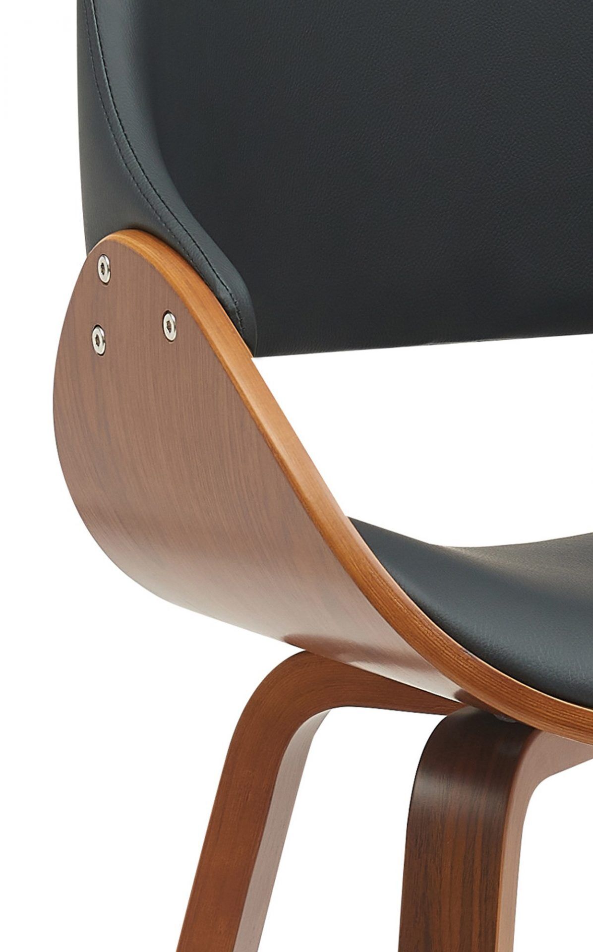 Esszimmerstuhl Vangale Kunstleder, walnuss/schwarz