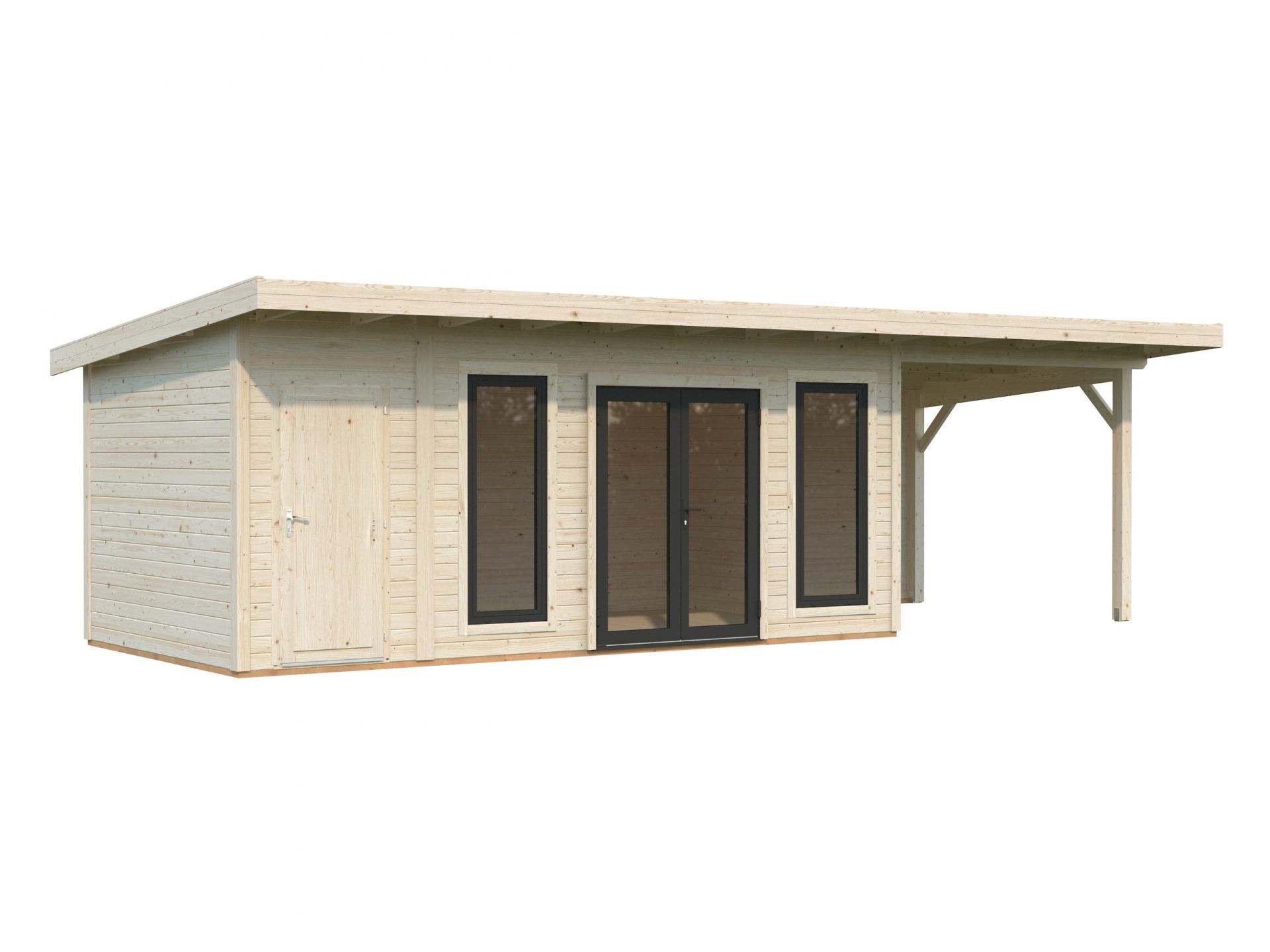 Palmako Pultdach Gartenhaus Aurelia 16,7+7,9 m²