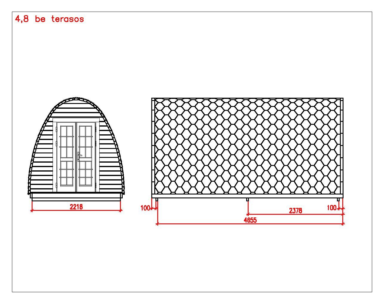 Camping Pod Helsinki 240x480, montiert