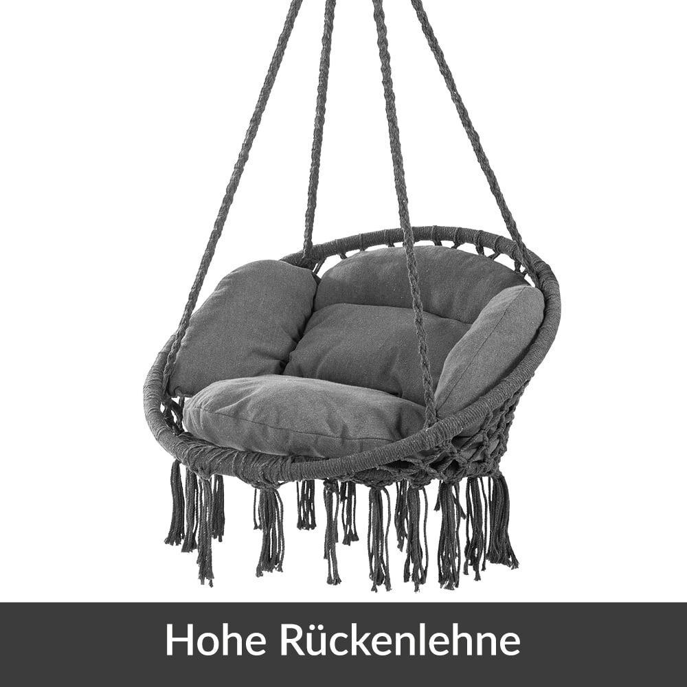 Hängesessel Anthrazit 80x60x140cm