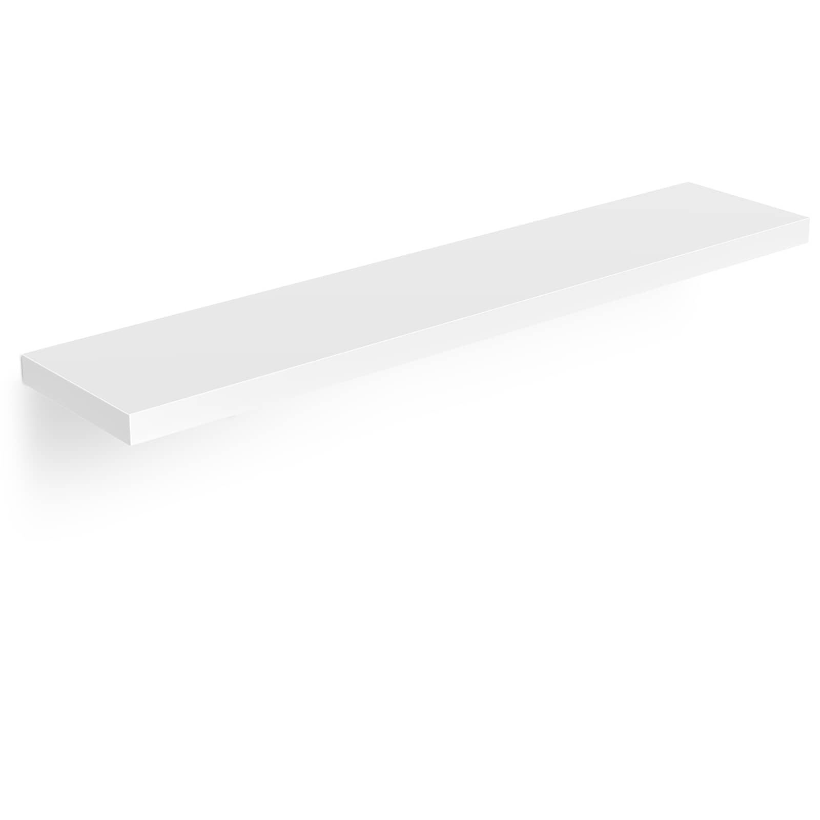 Wandregal Schweberegal 90cm Weiß + Halterung