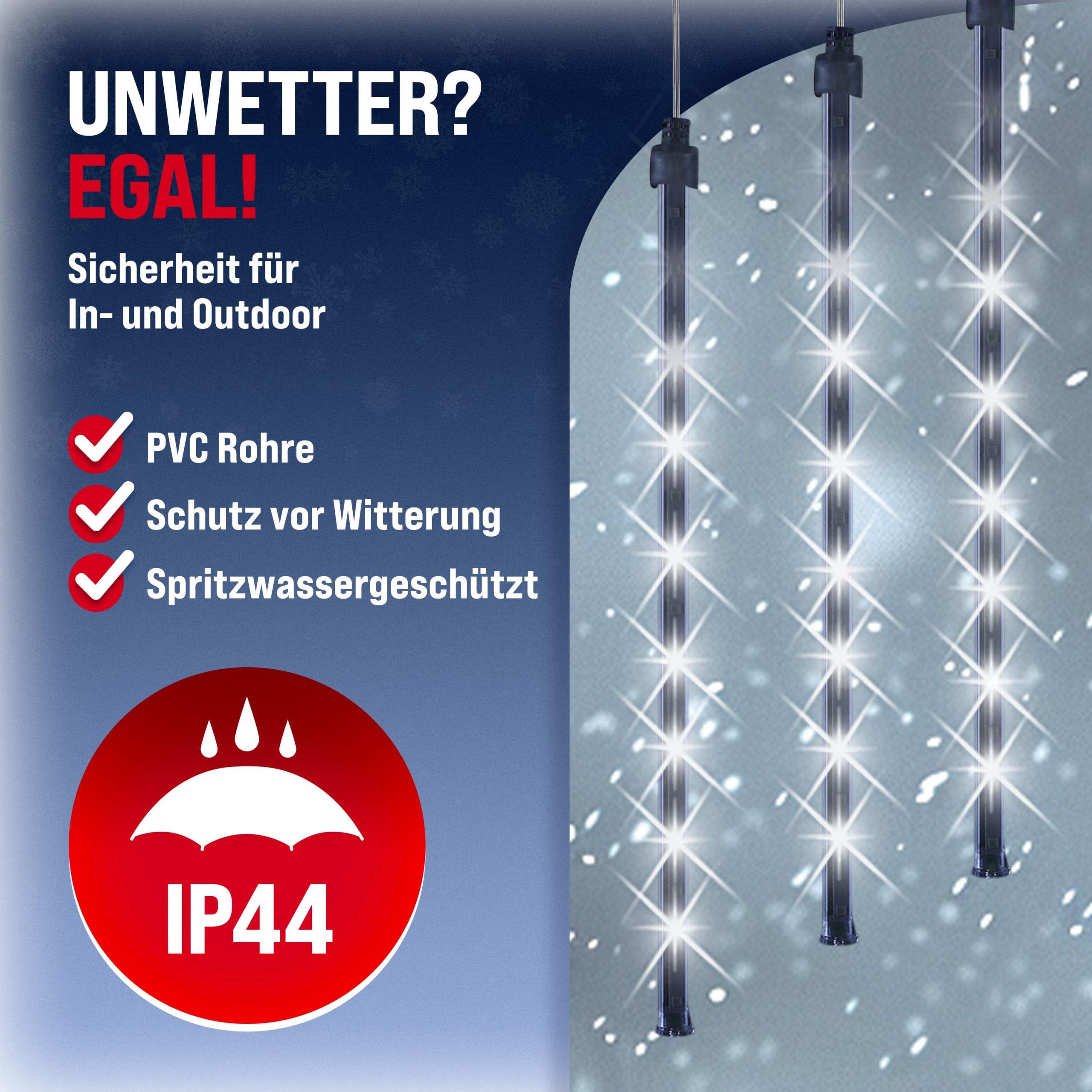 Lichterkette Weihnachten Diamantenregen Kaltweiß