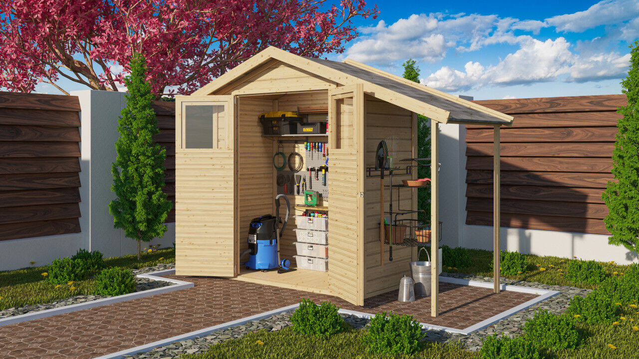 Karibu Gartenhaus Dana natur