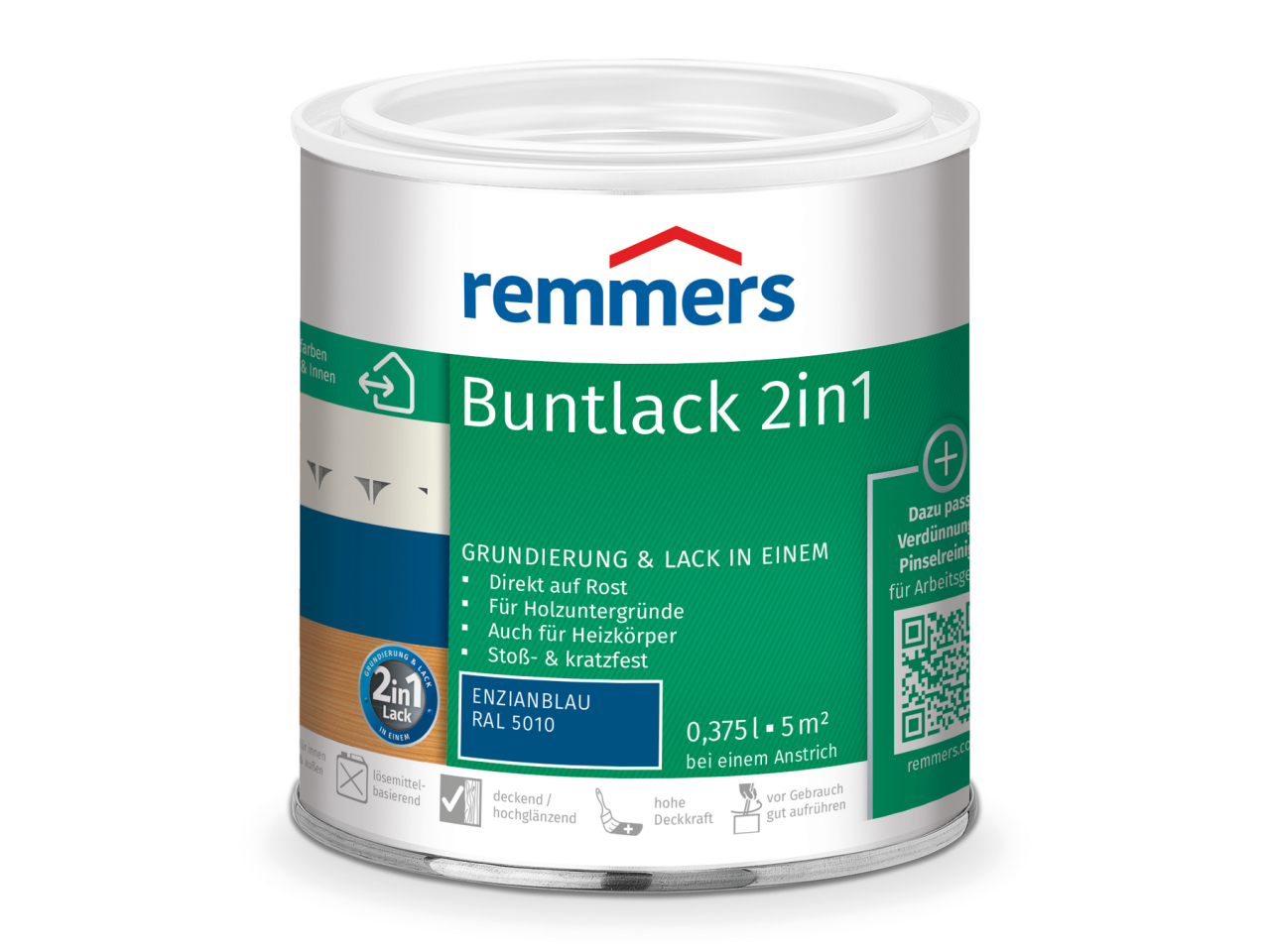 Remmers Buntlack 2in1 0.375 l, nussbraun (RAL 8011)