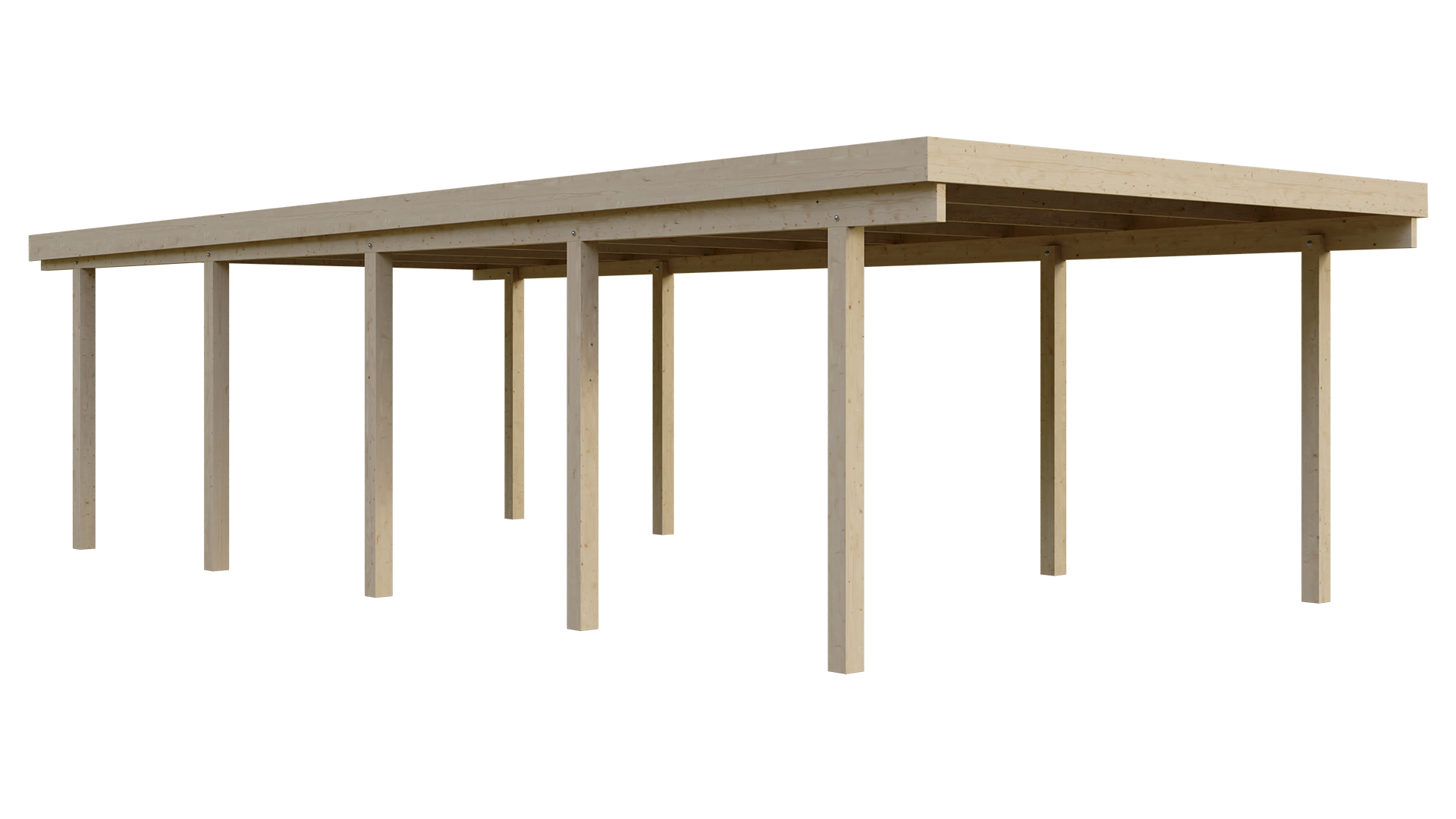 Carport Holz 410x900cm Fichte