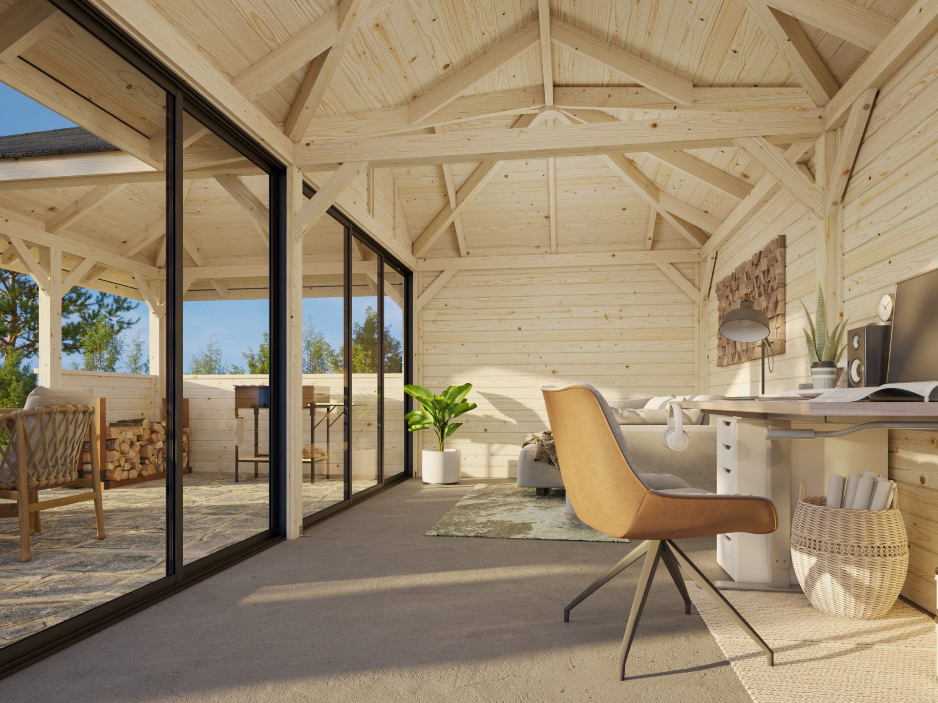 Palmako Pavillon Bianca 24,9 m2 Set 223 Slide