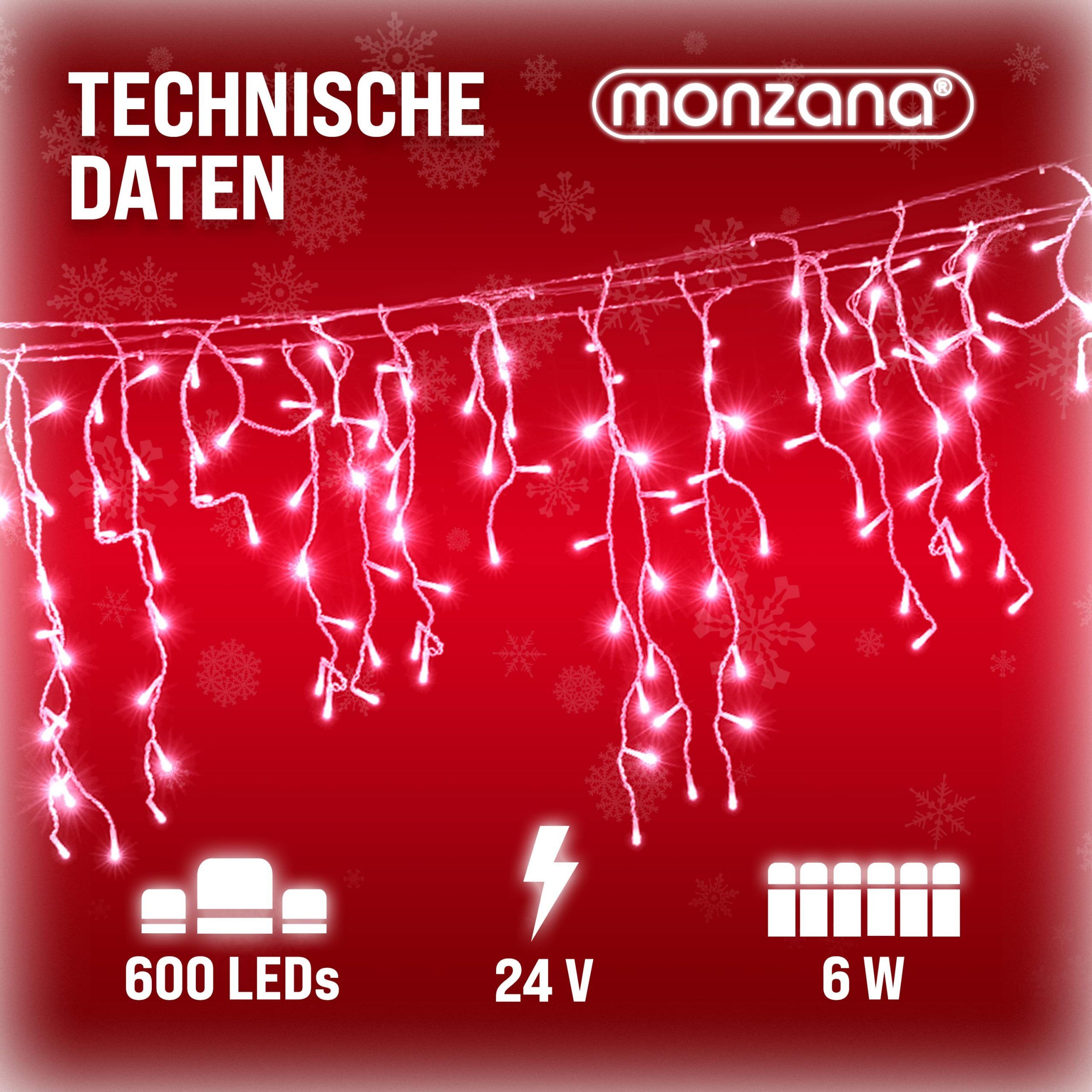 Regenlichterkette LED Kaltweiß 20m