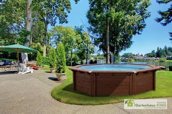 Interline Holzpool Bali Ø 355x116 cm, Basic Set