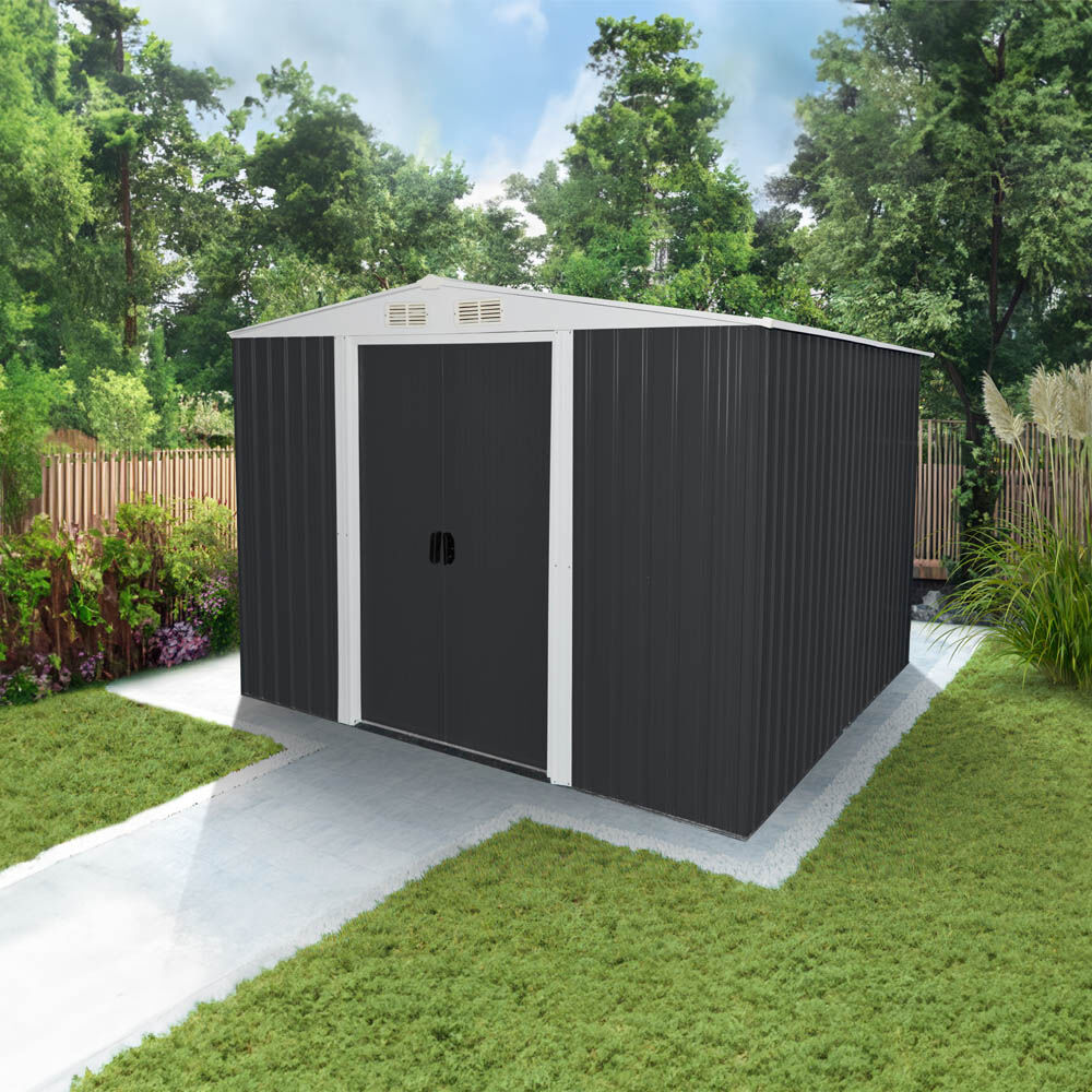 Geräteschuppen aus verzinktem Stahl BOHIO XL - 258 x 206 cm