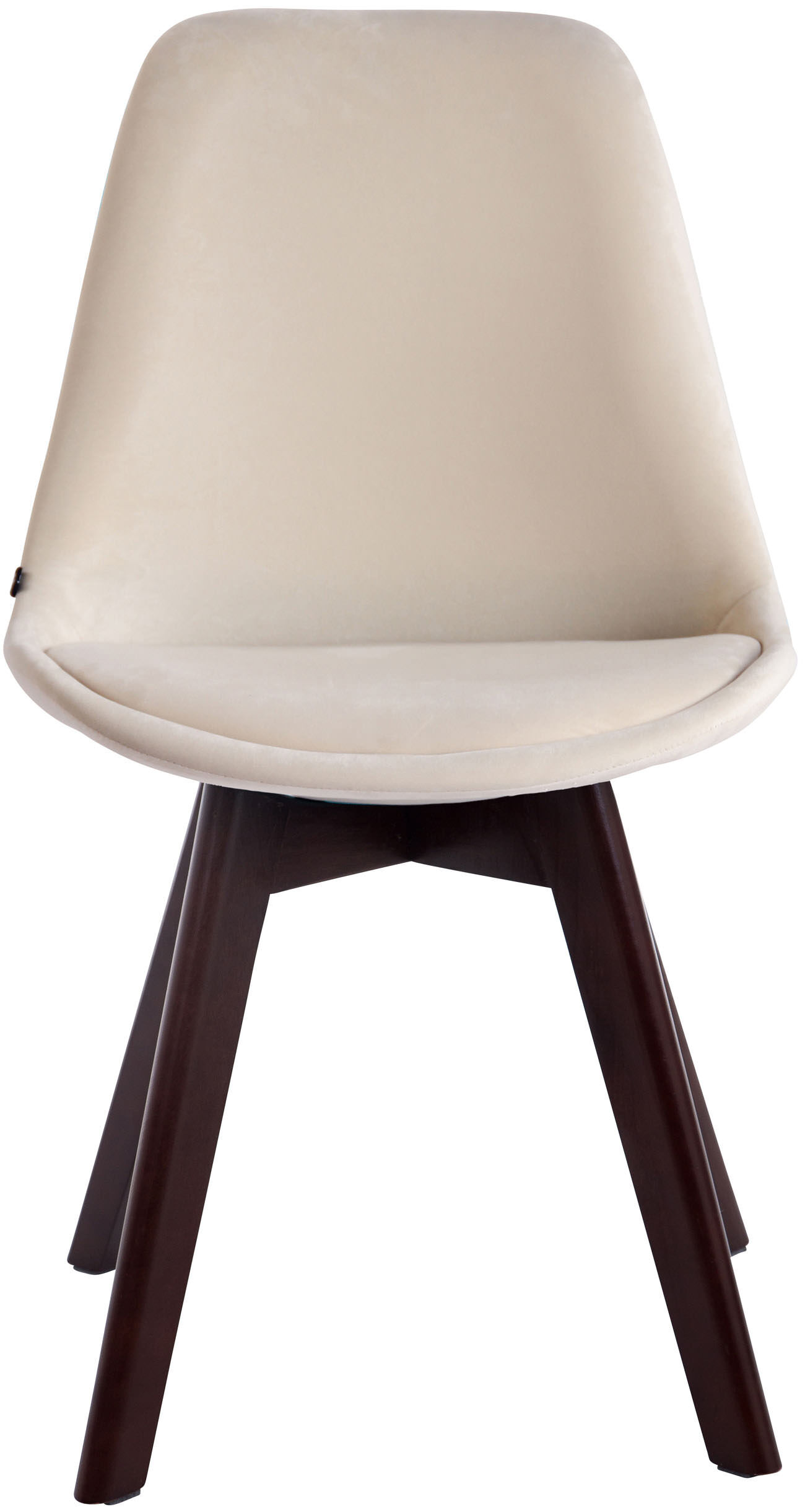 Besucherstuhl Borneo V2 Samt walnuss, creme