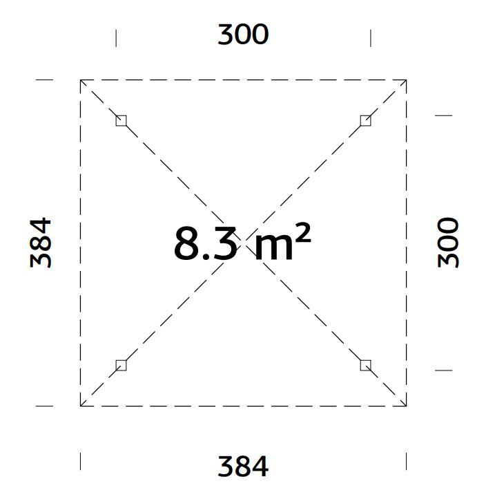 Palmako Pavillon Bianca 8,3 m2