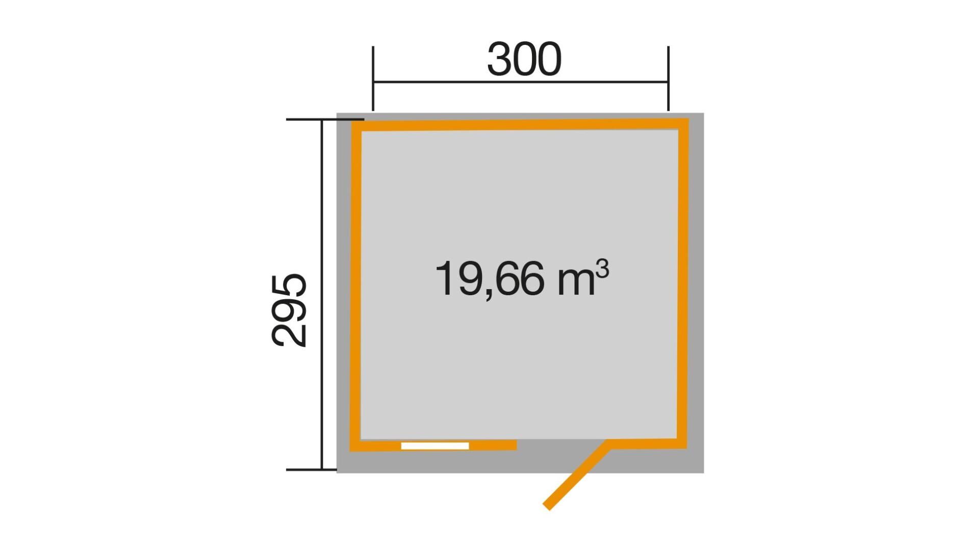 weka Gartenhaus 123 - 3,8x3,2m