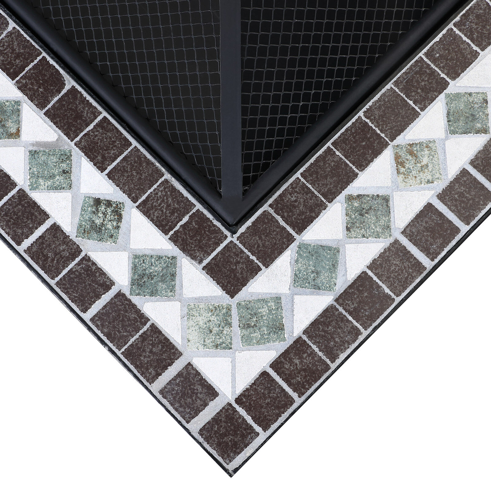 Feuerschale Mosaik Runedak Stahl 76x76cm
