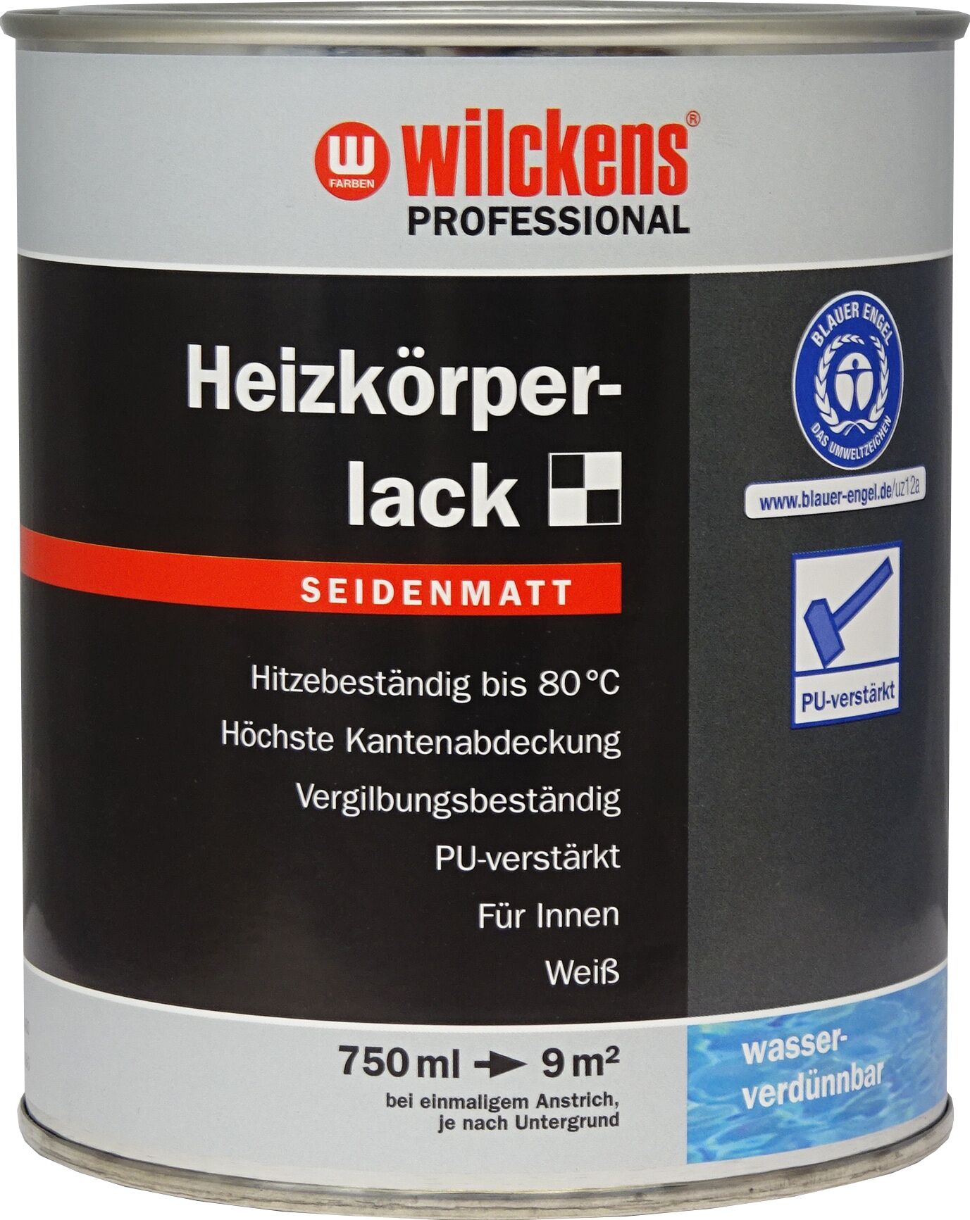Wilckens Professional Heizkörperlack Weiß seidenmatt 0.75l