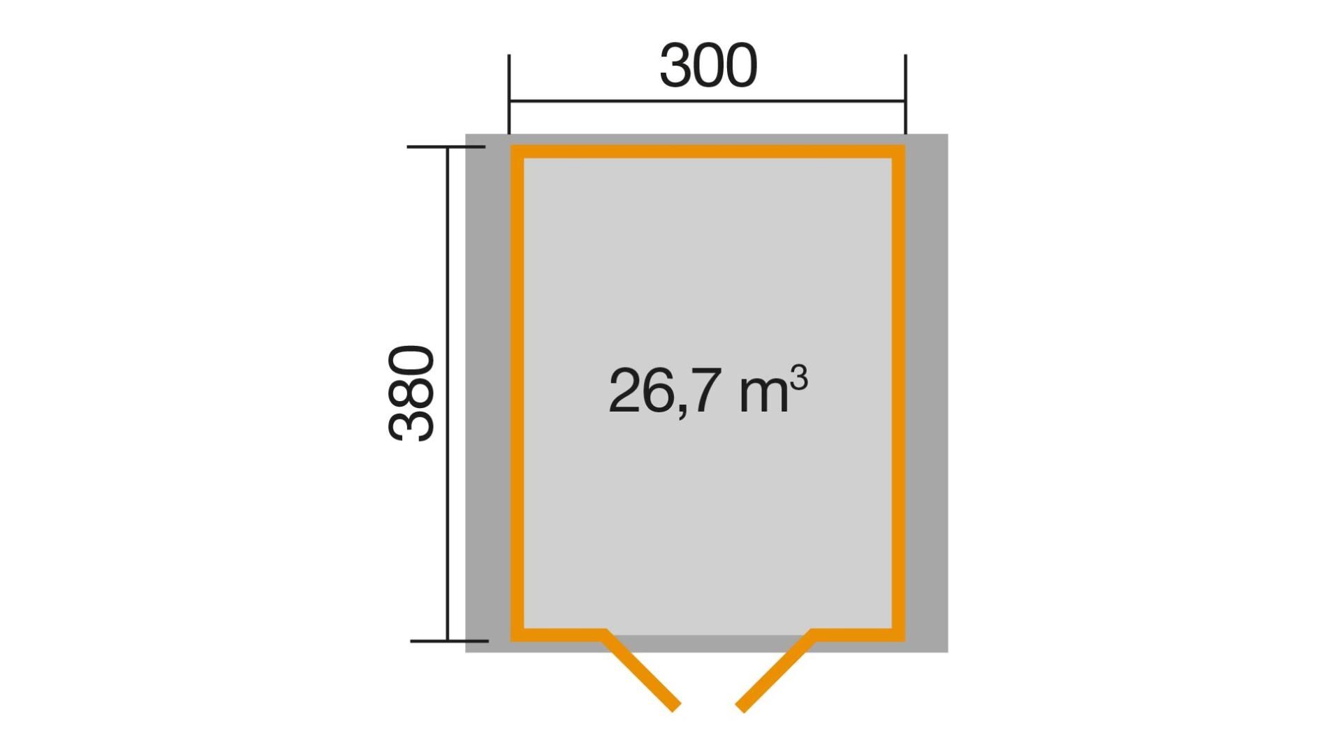 weka Gartenhaus Premium28 DT 3,8x4,1m