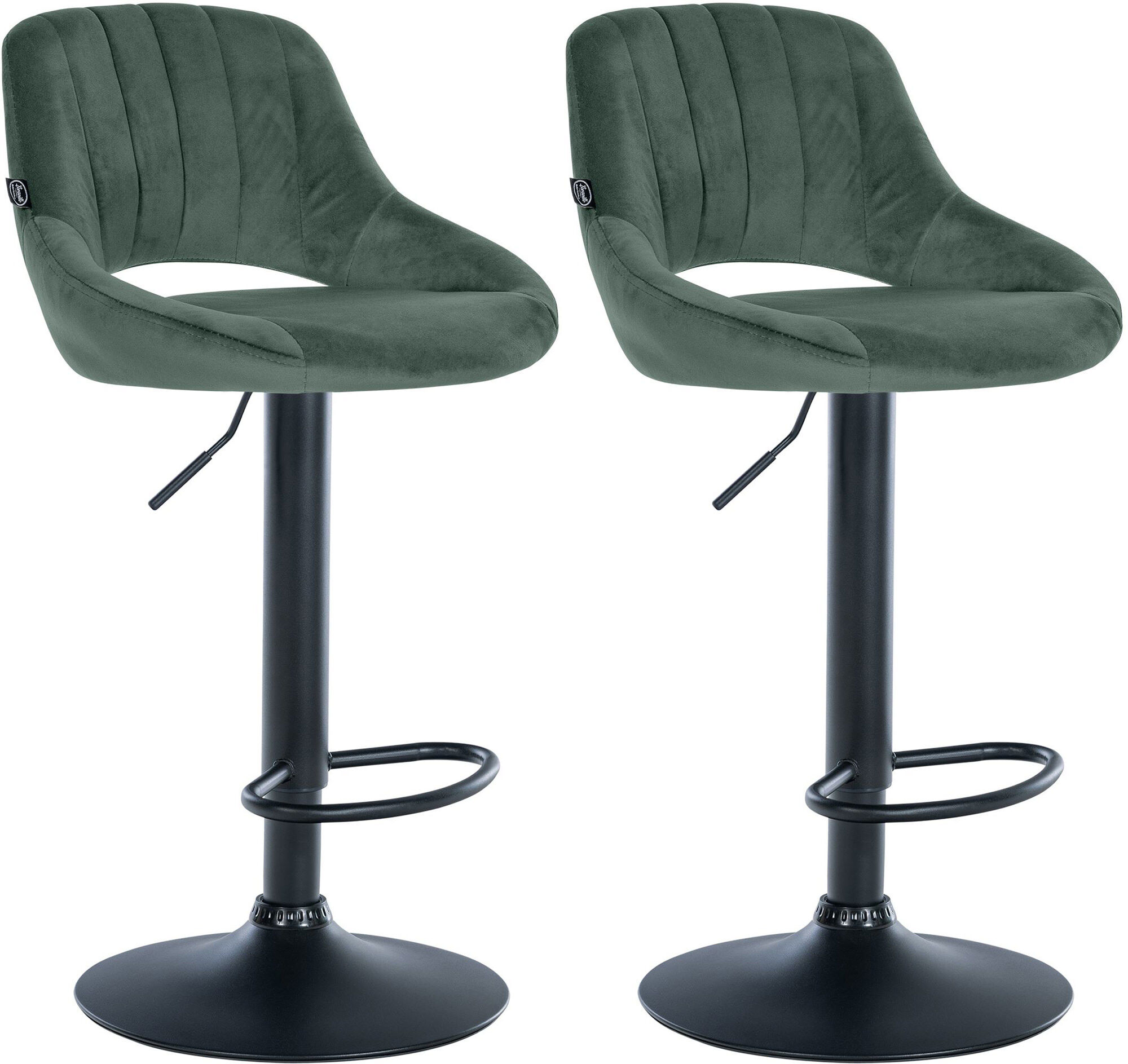 2er Set Barhocker Milet Samt B, grün