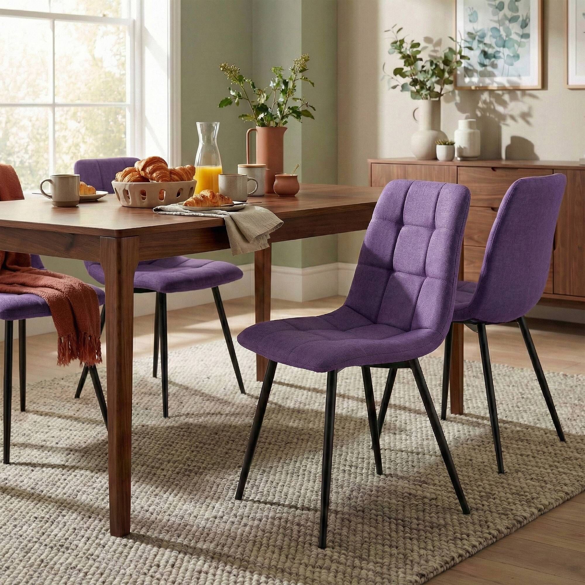 Esszimmerstuhl Antibes Stoff, lila