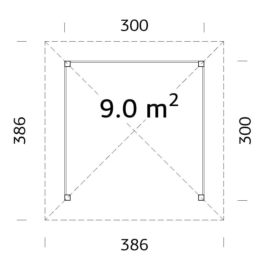Palmako Pavillon Betty 9,0 m²