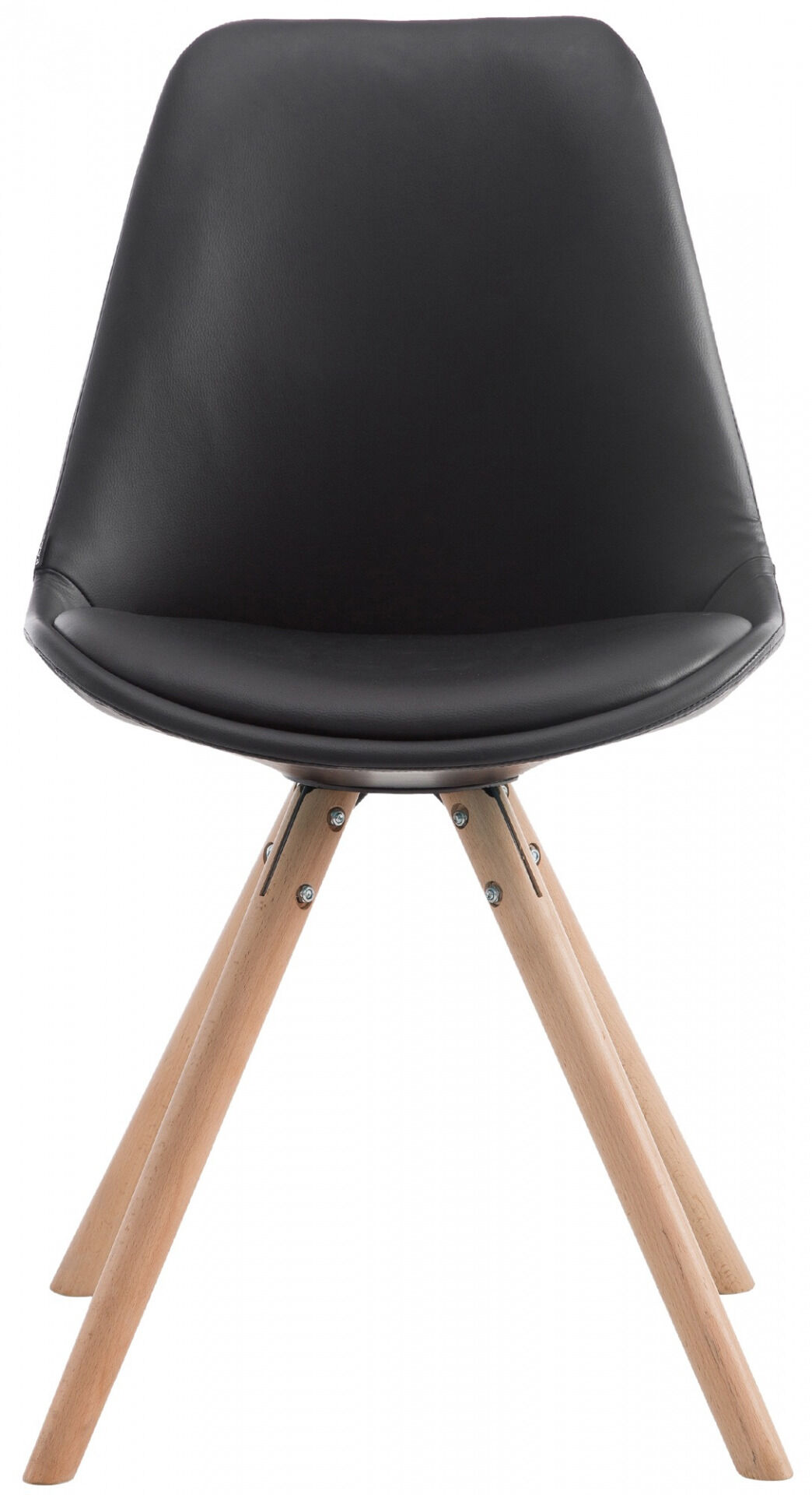 Besucherstuhl Laval Natura Rund, schwarz