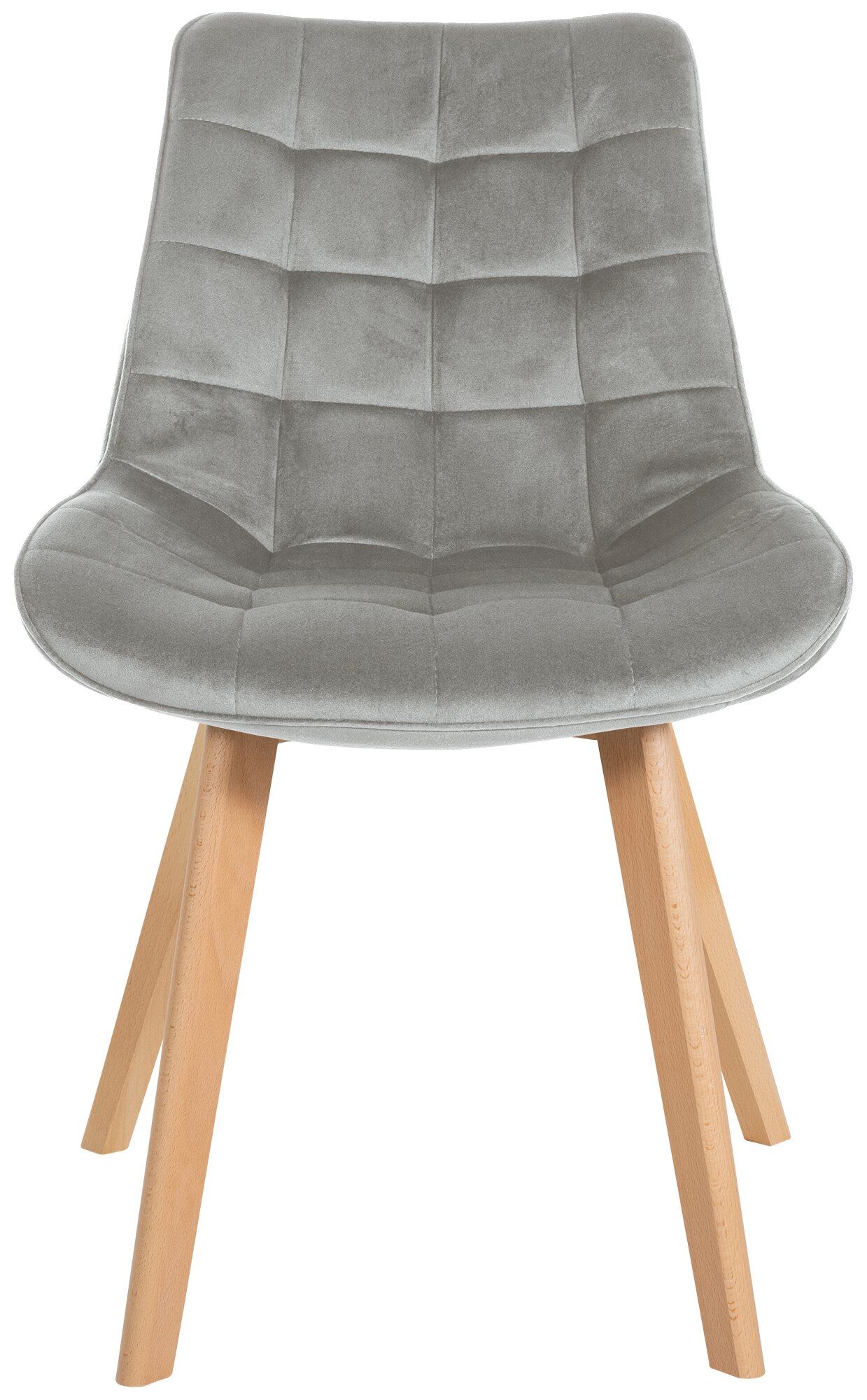 2er Set Stühle Brook Samt, grau