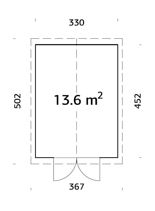 Palmako Gerätehaus Martin 13,6 m²