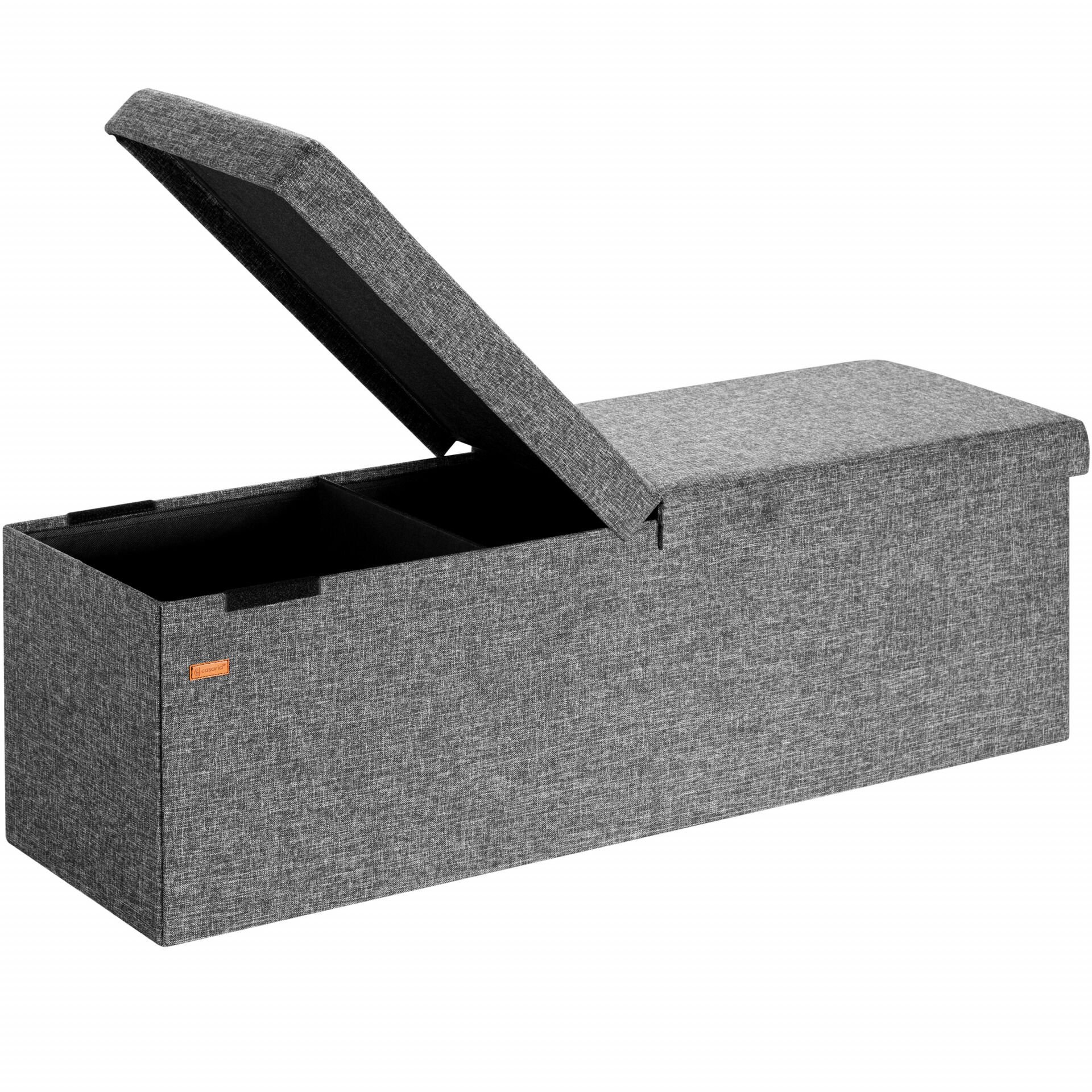 Sitzbank Dunkelgrau 115x38x38cm mit Klappdeckel